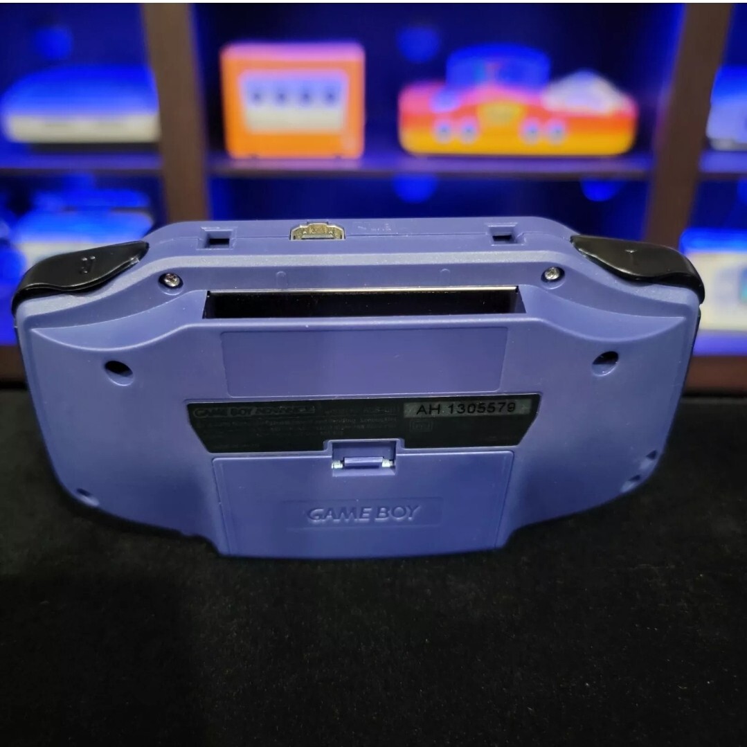 Indigo Game Boy Advance GBA iPS Backlit LCD USB-C 1800 mAh Rechargeable Battery