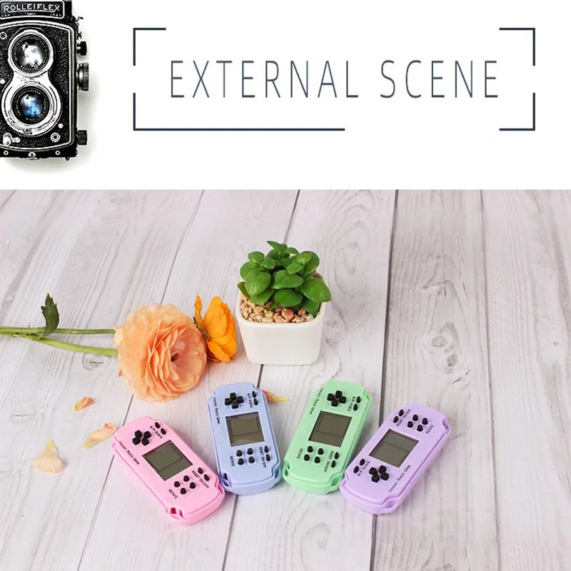 Retro Handheld Video Game Console Key Chain Portable Mini Pocket Kids Gifts US