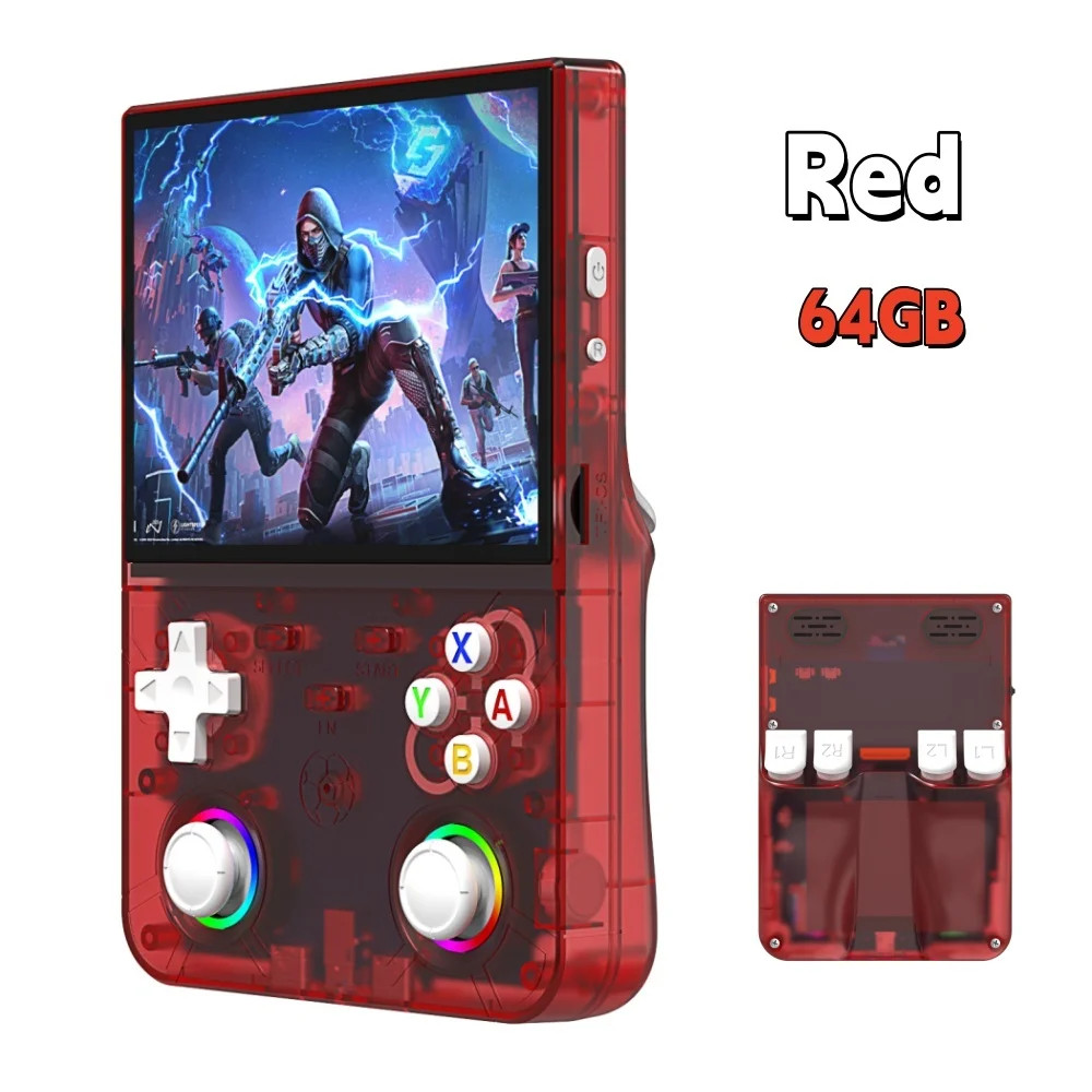 New R36 Ultra X Handheld Retro Video Game Console IPS Screen 128GB Preloaded Gam