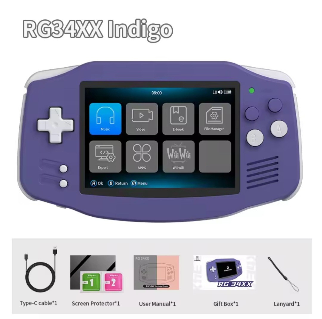 ANBERNIC RG34XX Handheld Game Console RG 34XX 64-bit Linux System 5000+ Games