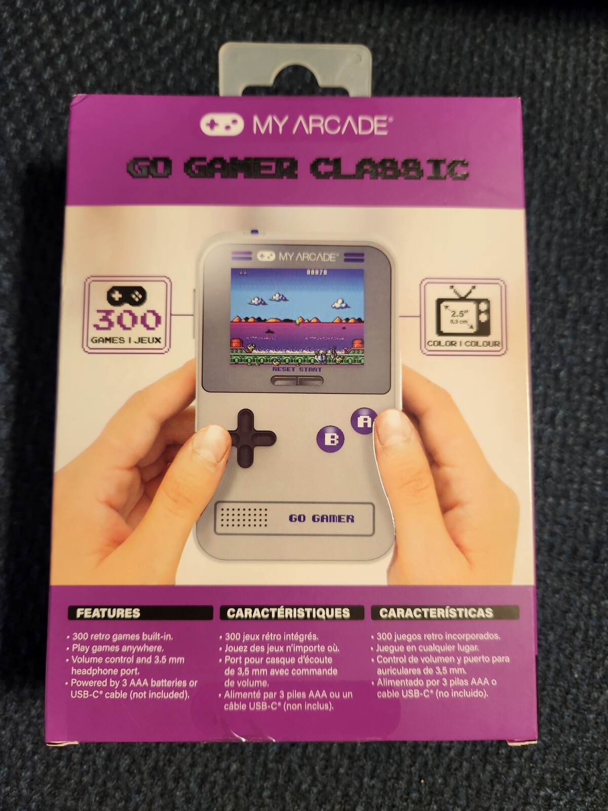 My Arcade Go Gamer Classic Handheld Game Player 300 Retro Color Games, new