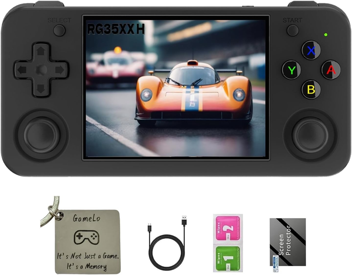 Anbernic Handheld Gaming Console – Dual Joystick, 3300mAh Battery & 64GB Storage