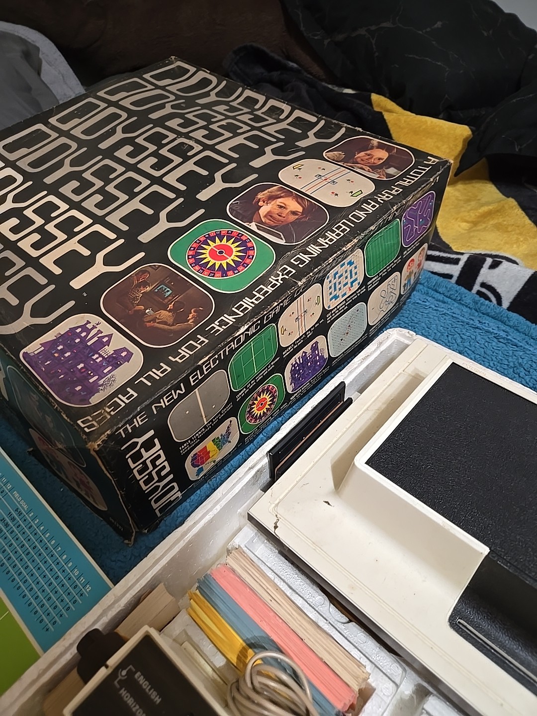 1972 Magnavox Odyssey with Games, Cards, And Controller Vintage Console Complete