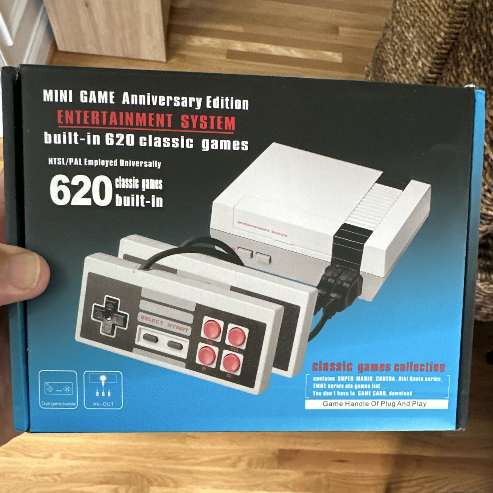 Mini Game Anniversary Edition 620 Console, 620 Built-in Games, AV-OUT, Plug and…