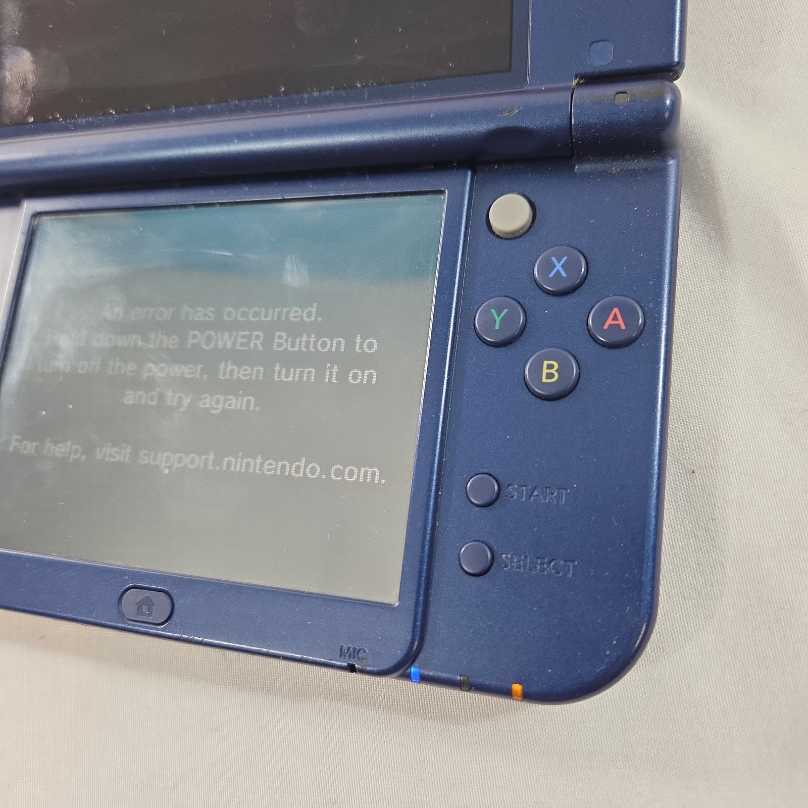 Nintendo 3DS XL Galaxy Edition Handheld System FOR PARTS OR REPAIR ONLY READ