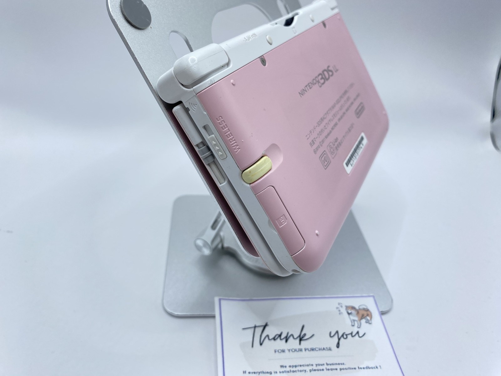 Scratched Nintendo 3DS XL LL Pink White SPR-001 Console