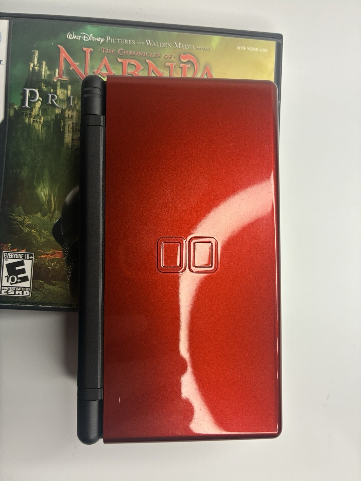Nintendo DS Lite Crimson Handheld System – Red/Black EC W/ Game boy Bag & Game