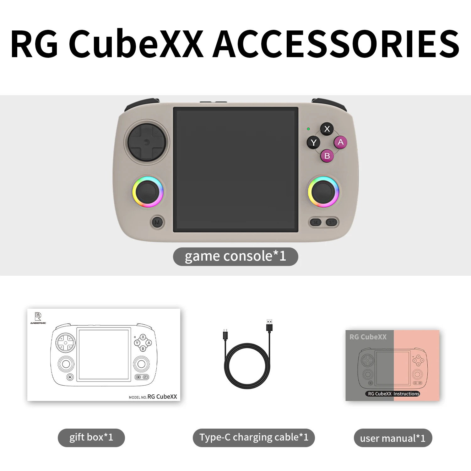 ANBERNIC RG CubeXX Retro Handheld Game Console with Bluetooth