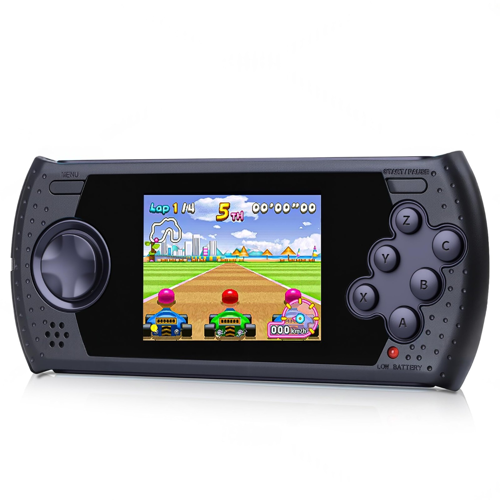 16 Bit Handheld Game Console – 230 Retro Video Games, USB Rechargeable, 3″ Porta