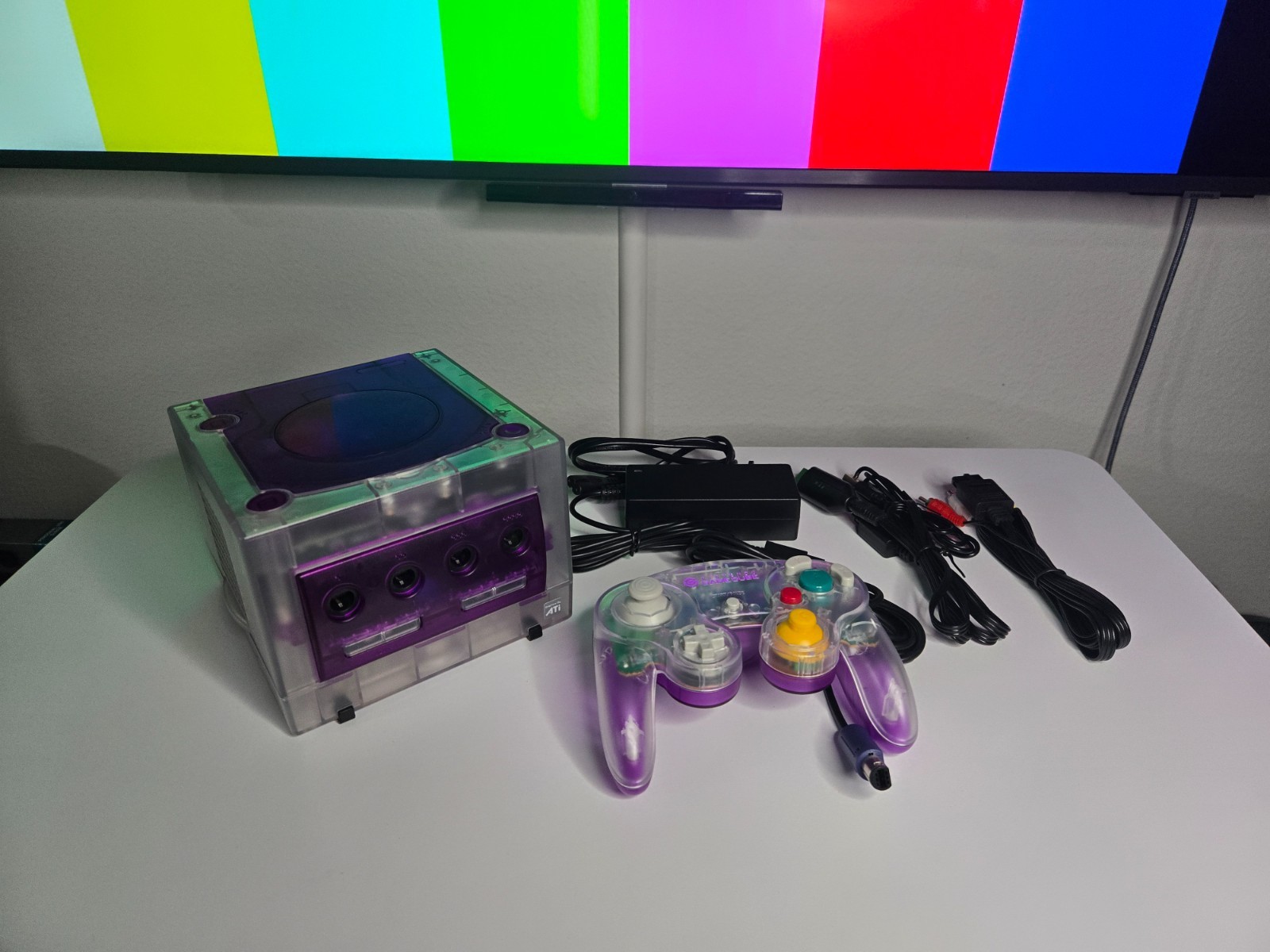 Nintendo GameCube Console NGC Console + Controller + Wires Bundle