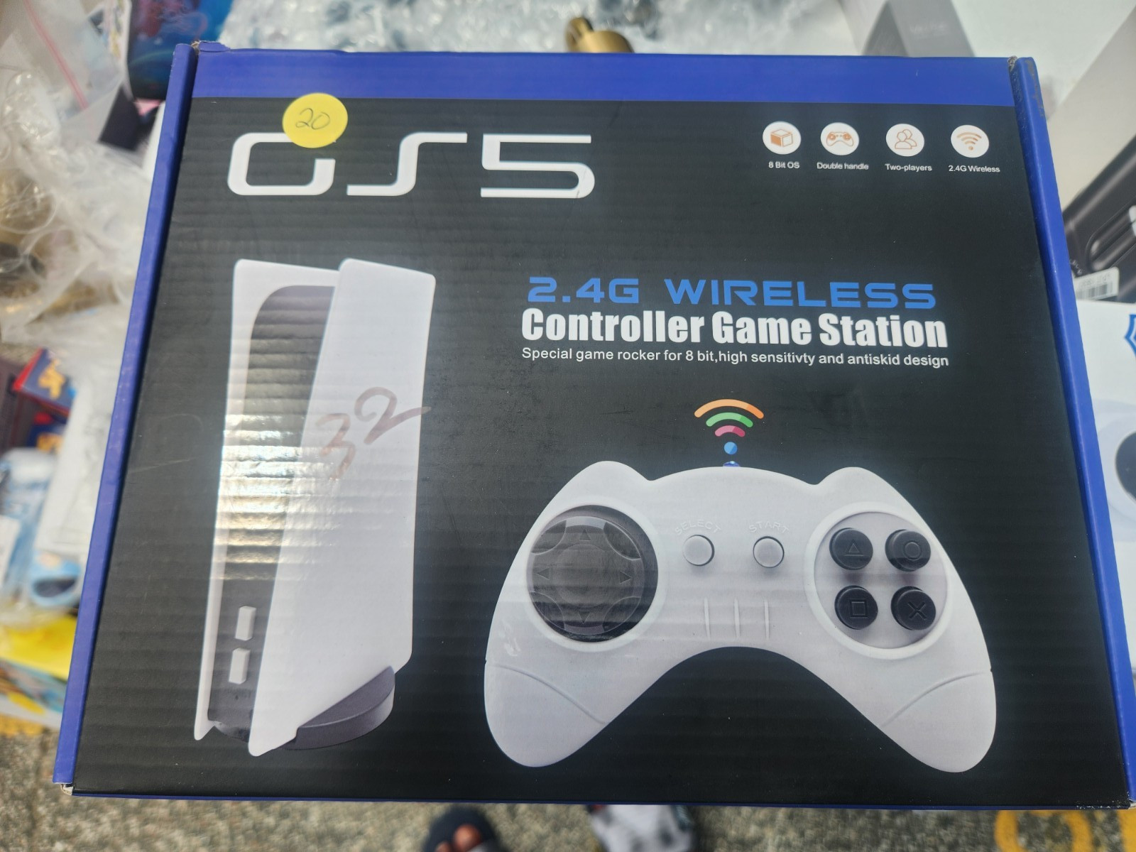 GS5 2.4G Wireless Game Station Controller Console, White, Wireless Connectivity