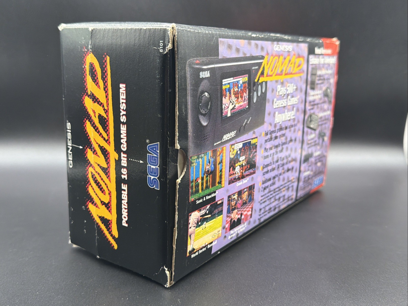 Sega Nomad Handheld Console With Box *No Inserts* Tested Working Fast Shipping