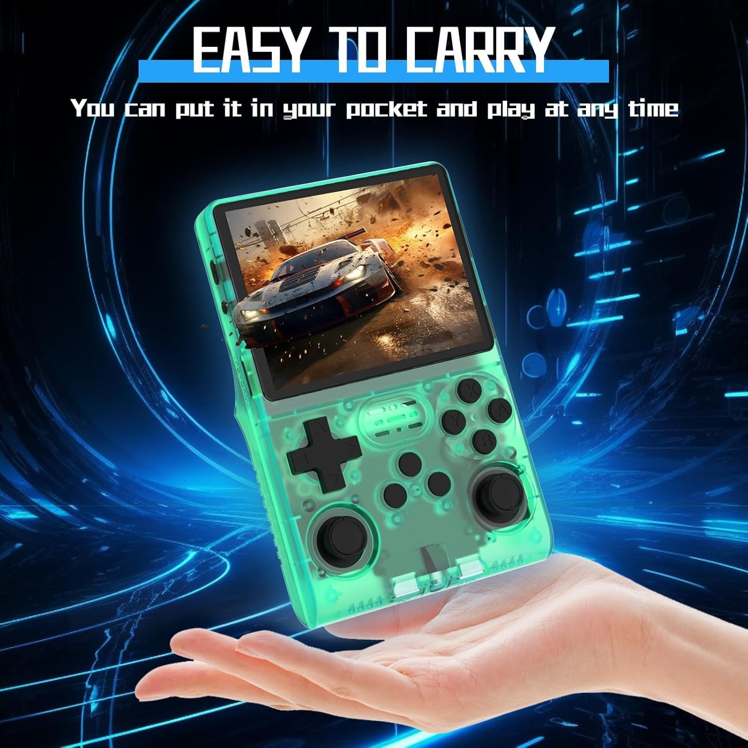 R40S Pro 30,000 in 1 Handheld Game Console, 3.5 inch IPS Screen, 256G TF Card