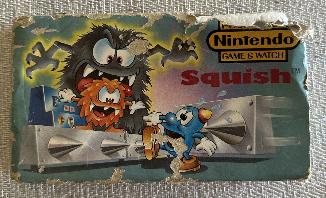 Nintendo Game & Watch Squish MG-86 Multi Screen Electric Game 1986 w/Box Working