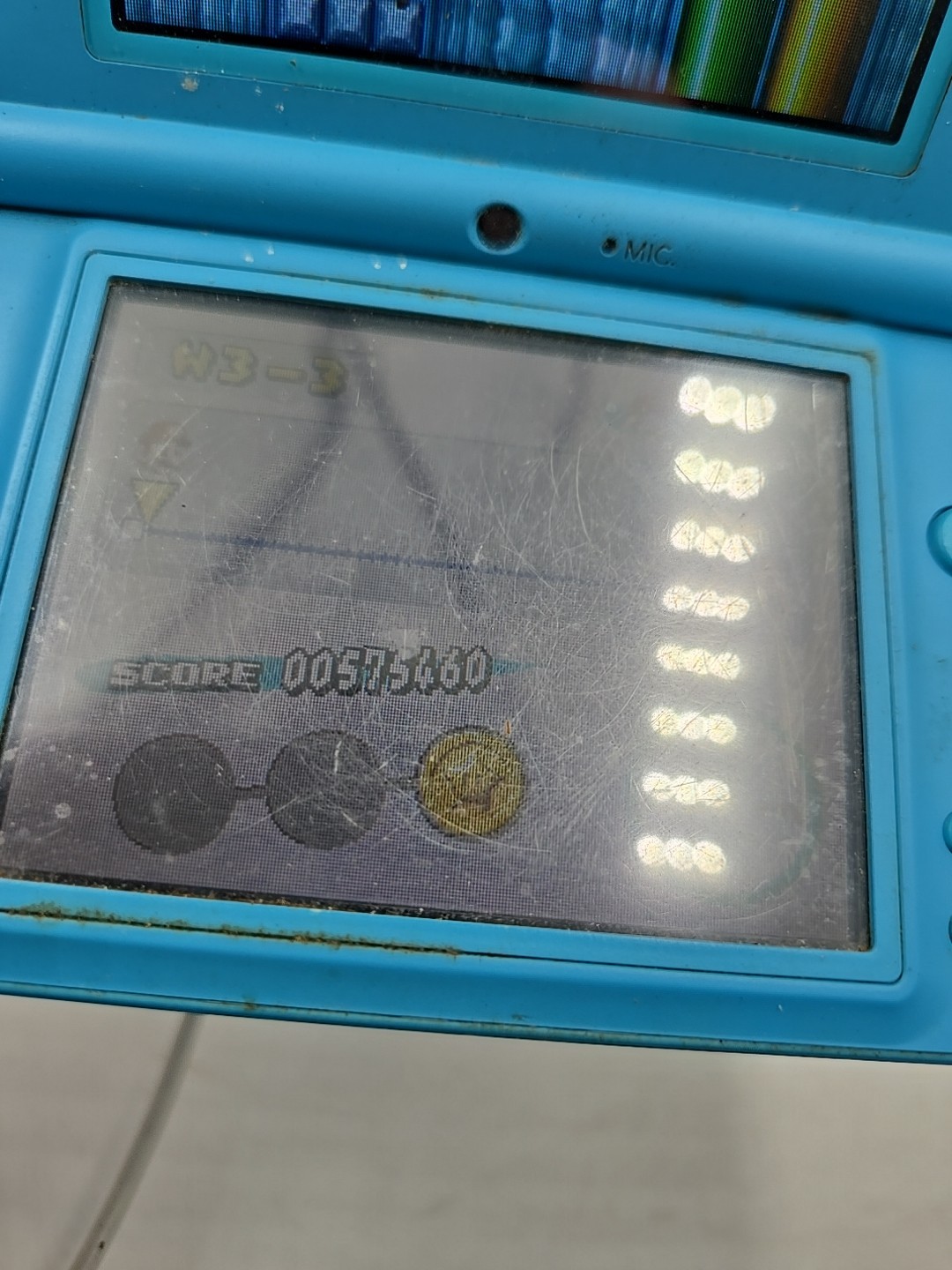 nintendo dsi console Blue Adapter & Pen With Super Mario Game Working
