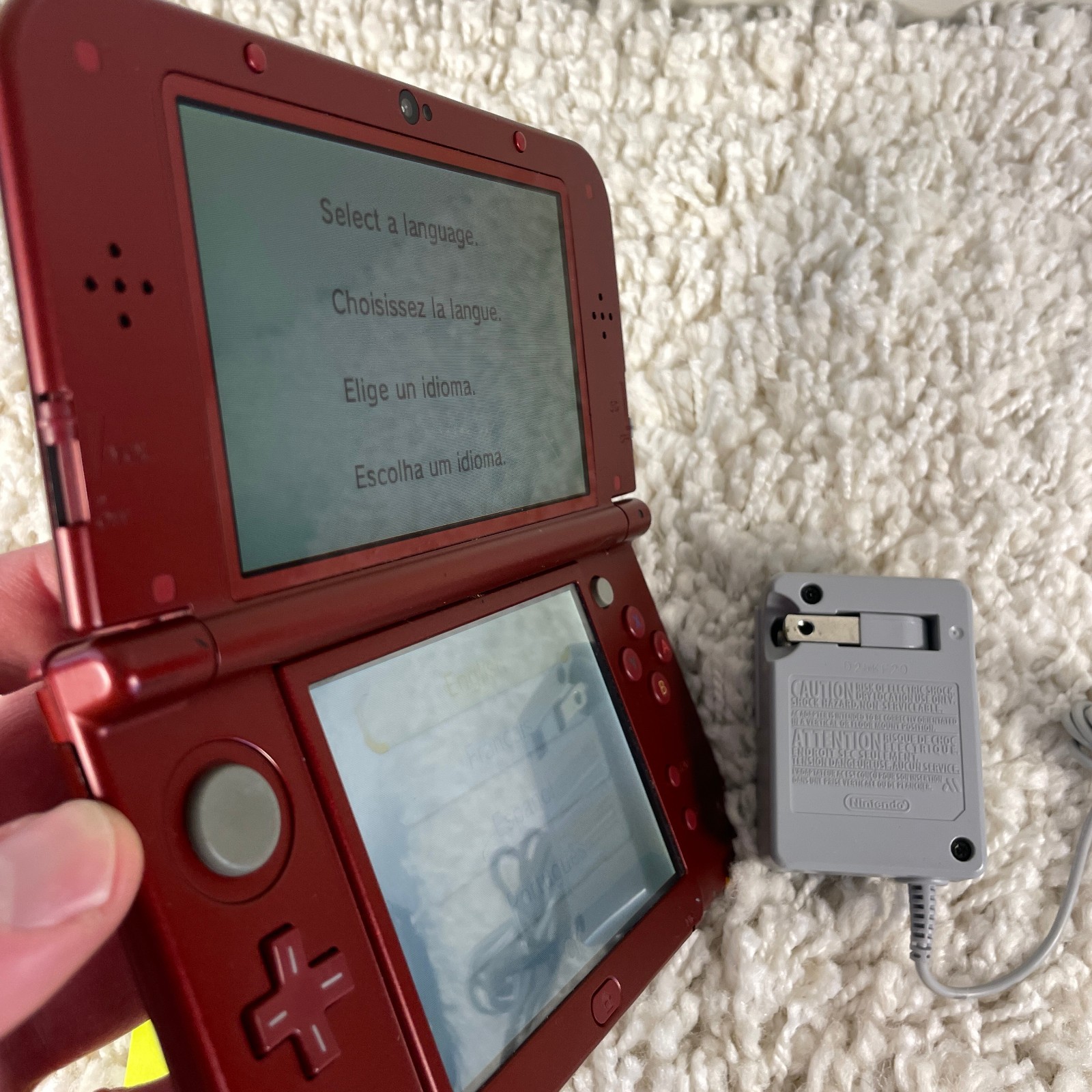 Nintendo “New” 3DS XL Metallic Red Handheld Console System RED-001 Top IPS Works