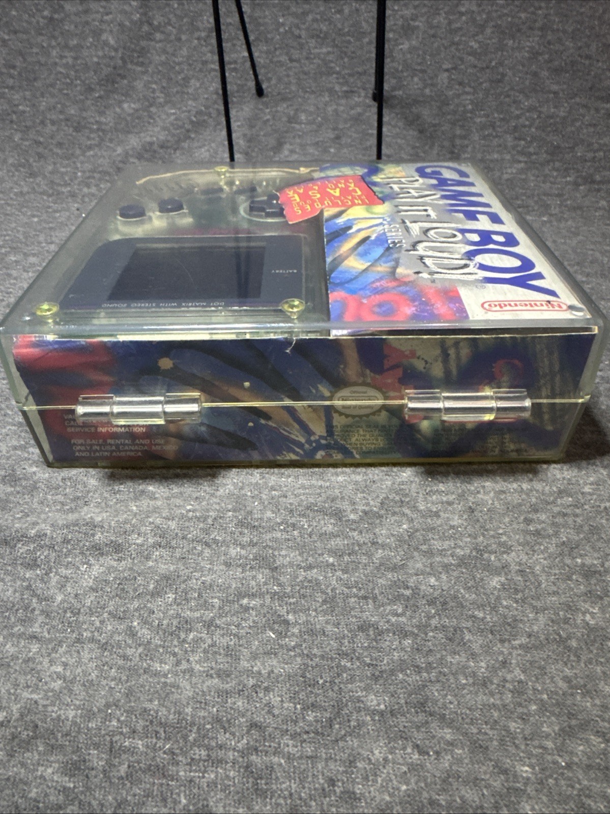 Nintendo Gameboy Clear Transparent Play It Loud DMG-01 And Case 3