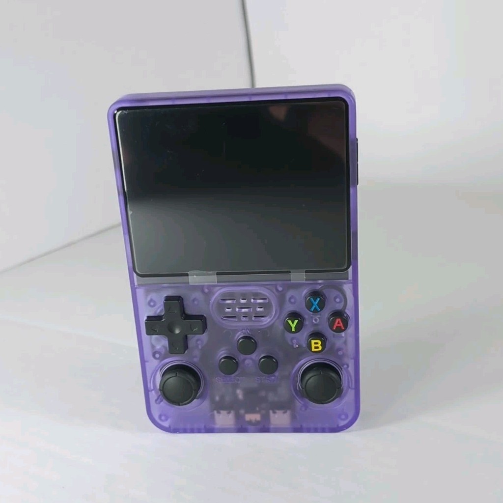 R36S Retro Handheld Video Game Console 64G 20000 Games 3.5 Inch Screen, Purple