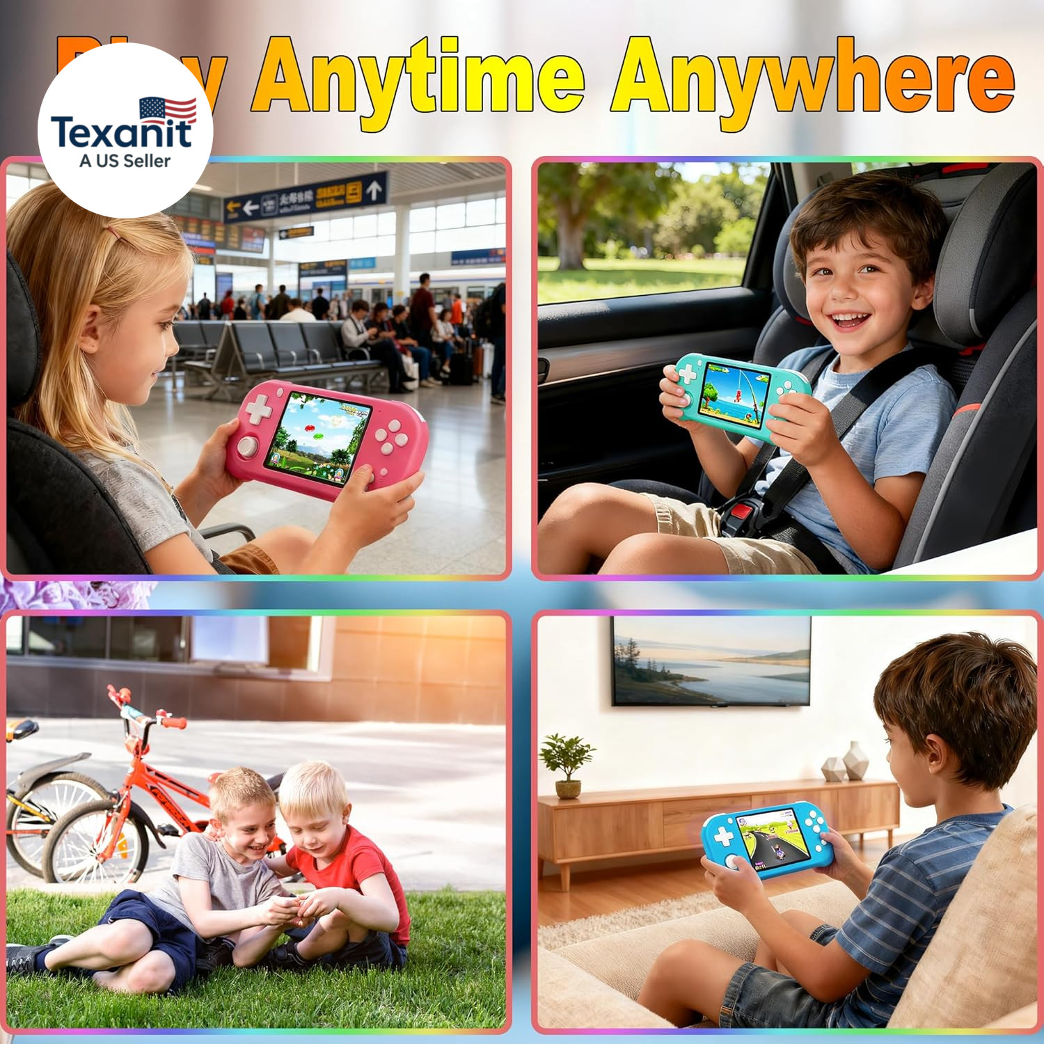 Handheld Game Console for Kids with 3.5” IPS Screen 139 Preloaded 32 Bit Electr