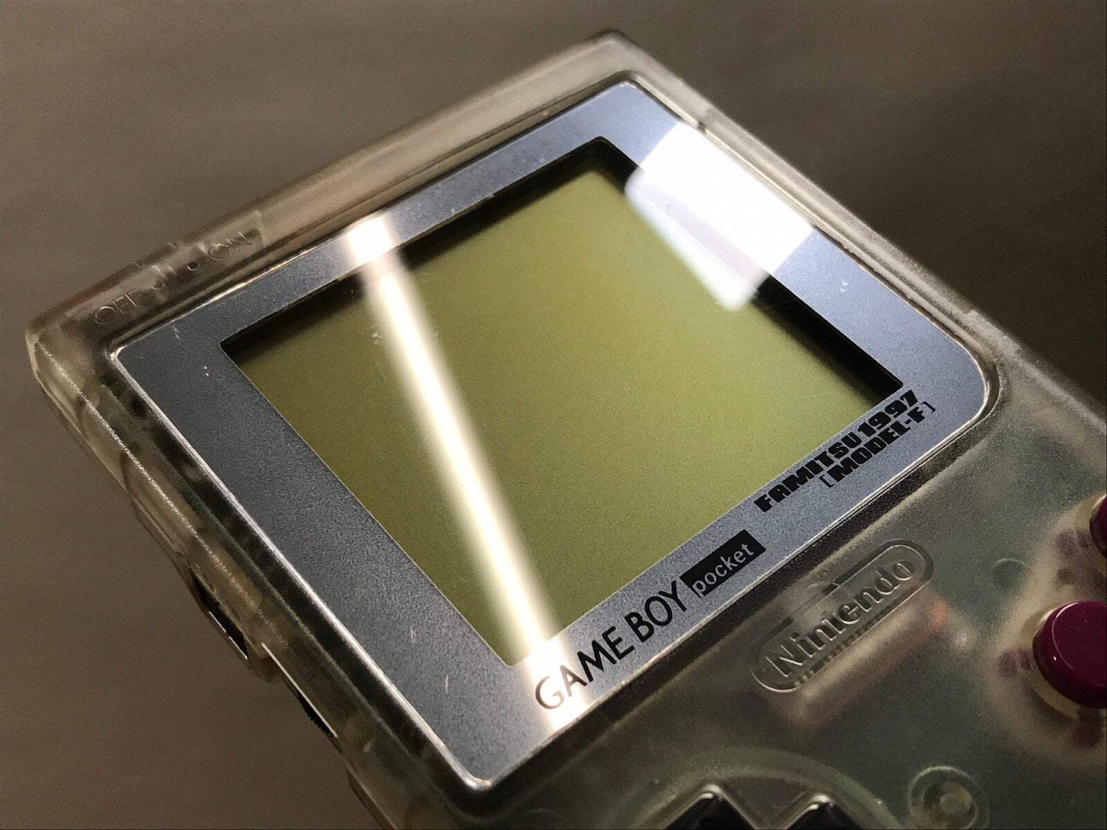 GameBoy Pocket Skeleton Famitsu Model-F Console Japan – Tested Working LH1017