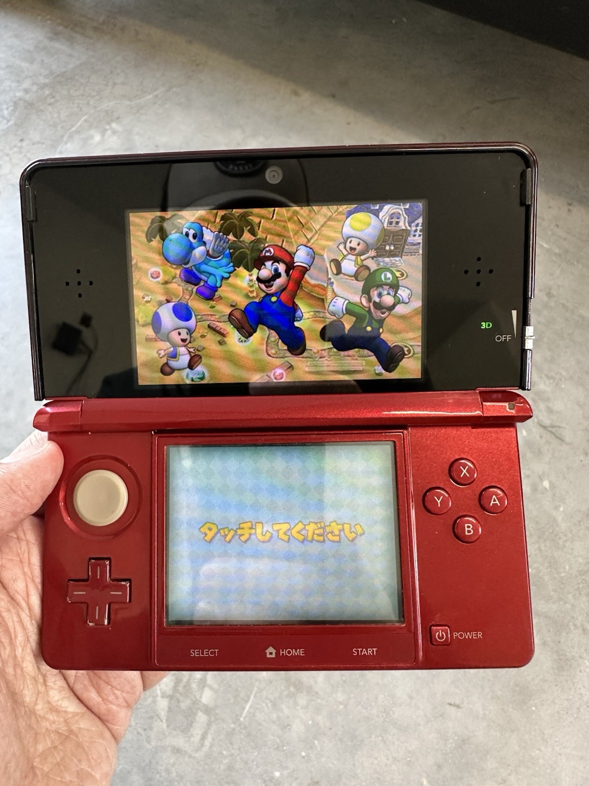 Nintendo 3DS Flare Red Japanese Import Handheld Game Console (Tested, Complete)