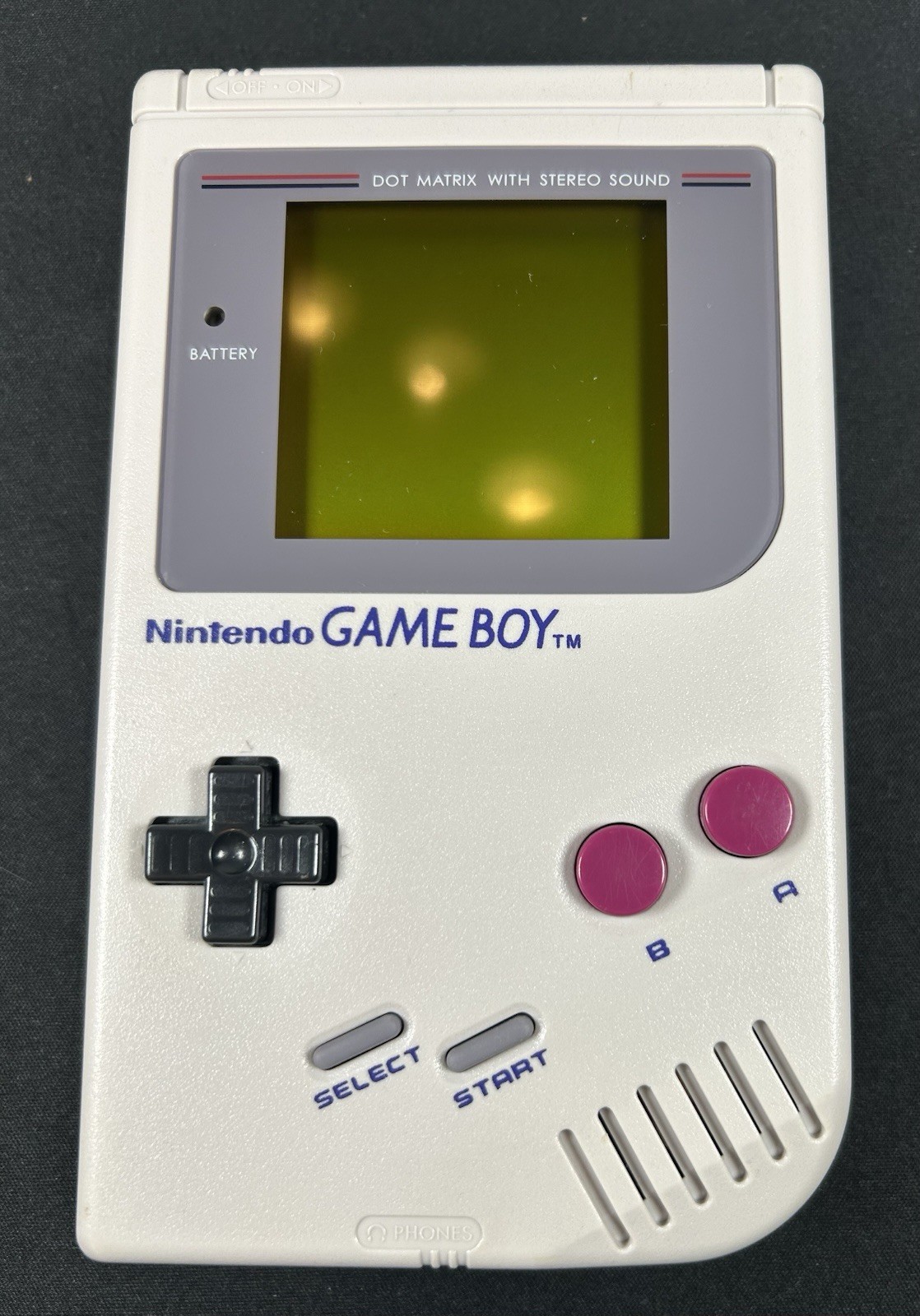 Nintendo Game Boy DMG-01 Gray Handheld Console – 2 Games, Power Pack, Light