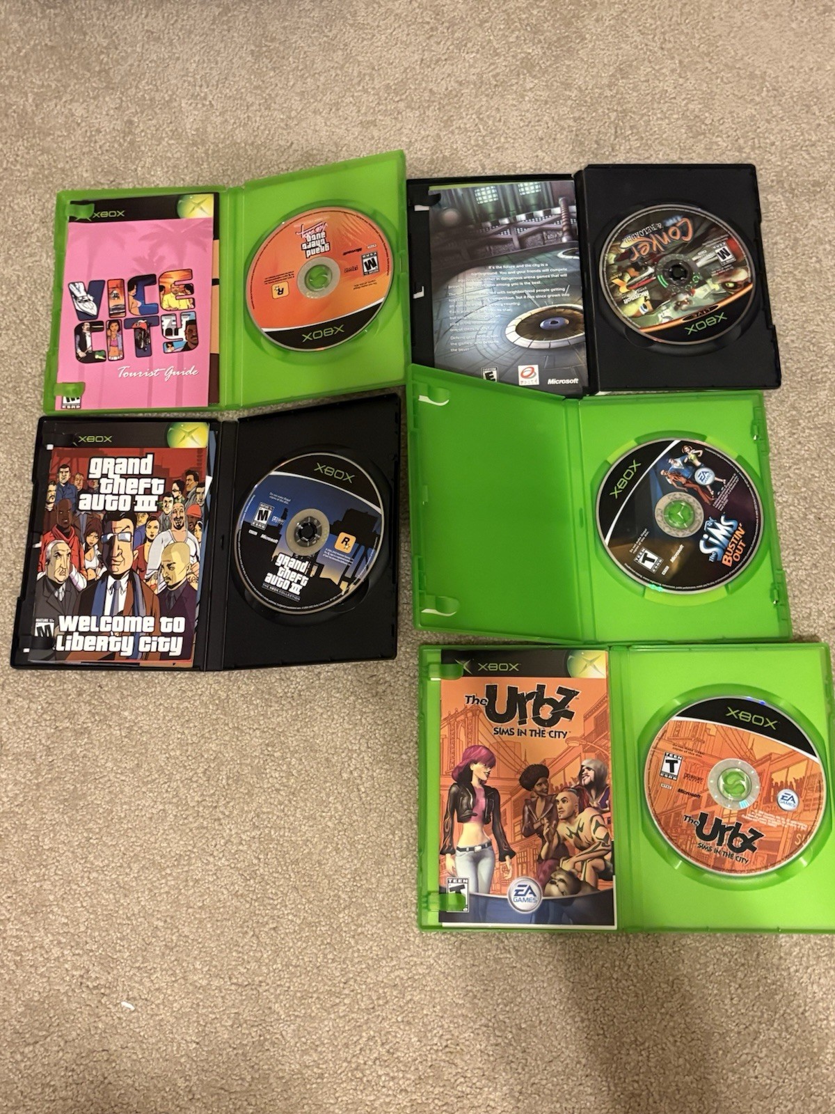 Original Xbox Console Bundle W/ OEM Controllers + 5 Games – READ DESCRIPTION