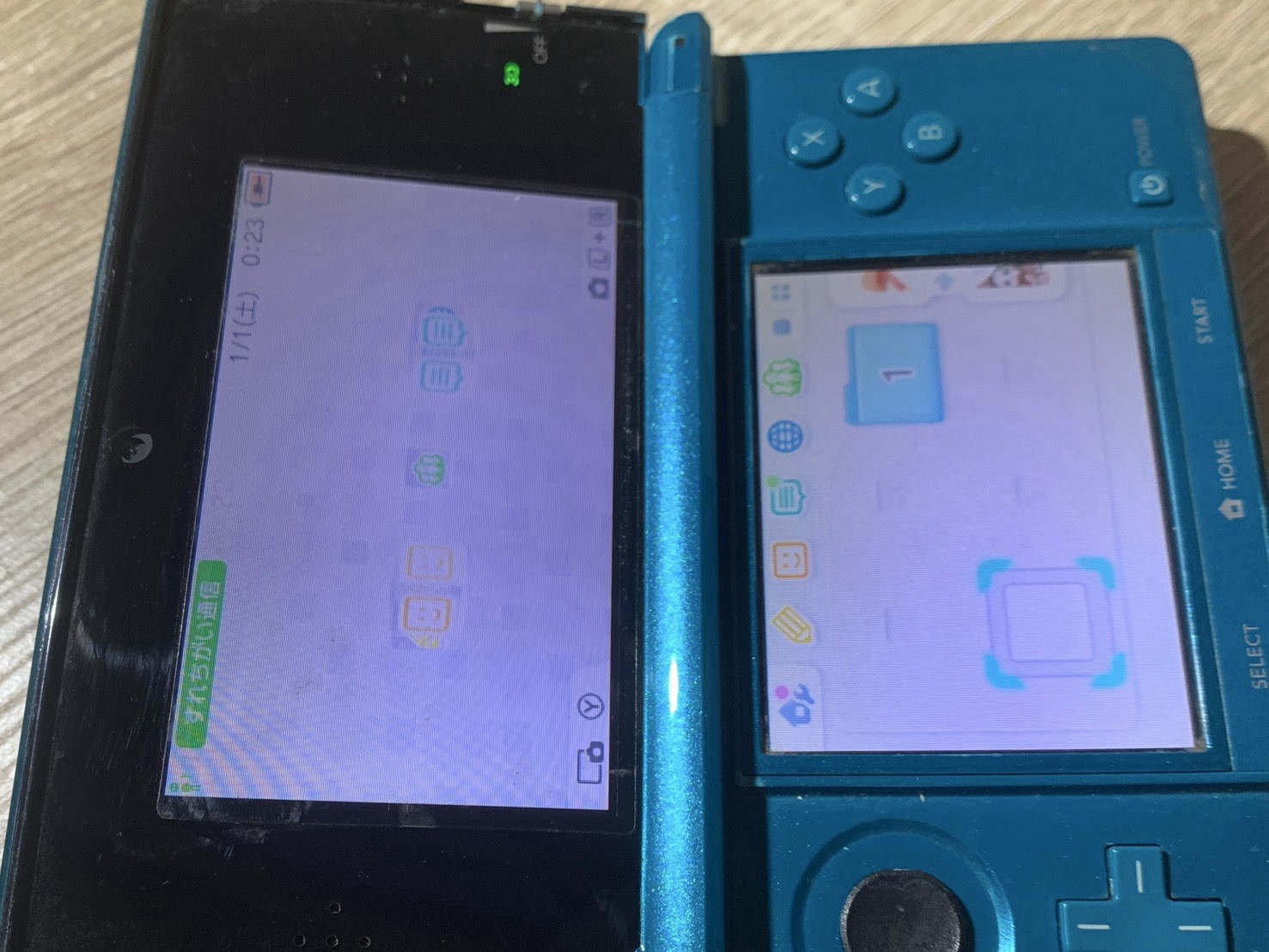 2081 Nintendo 3DS Aqua Blue For Parts