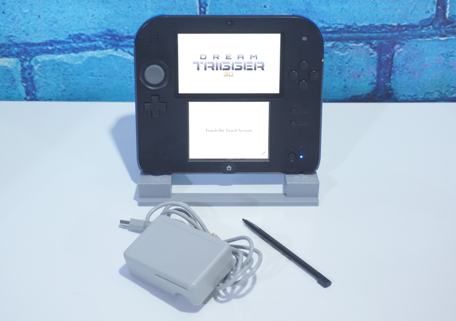 Blue & Black Nintendo 2DS 3DS Console (FTR-001) with 2GB SD, Stylus, & Charger