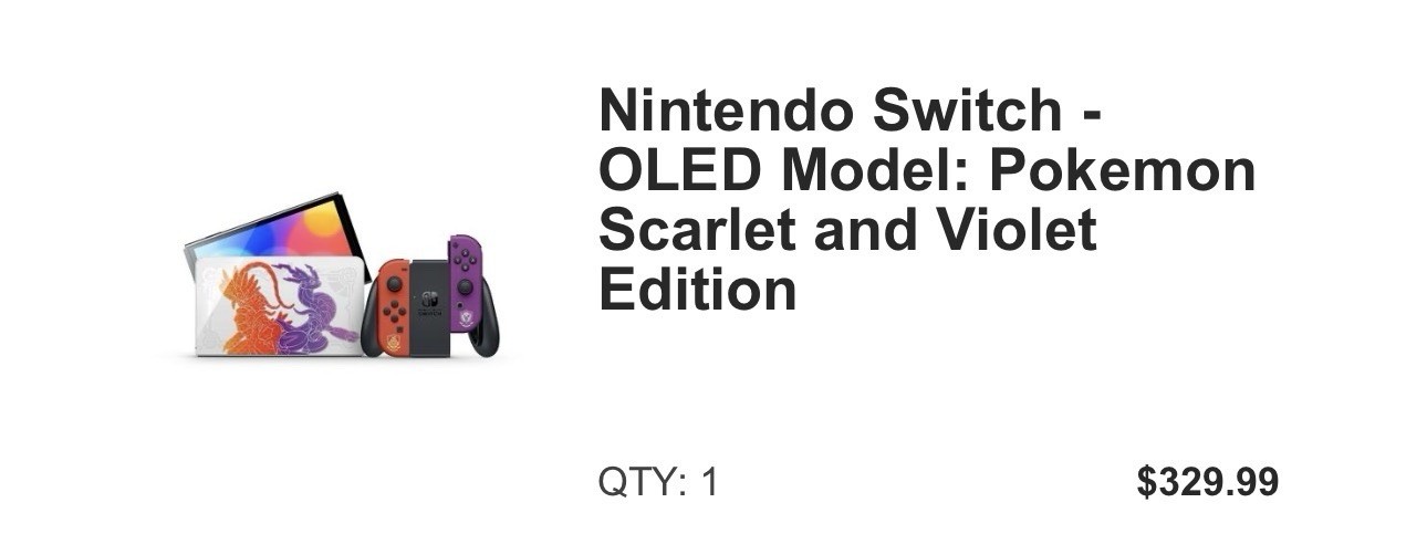 Nintendo Switch OLED Pokémon Scarlet & Violet Special Edition White Orange Purp…