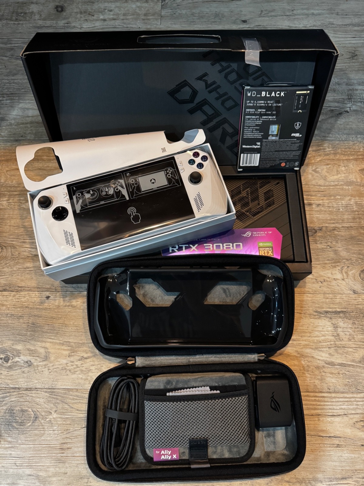 ASUS ROG Ally 2TB SSD + XG Mobile RTX 3080 eGPU Bundle Complete w/ Boxes