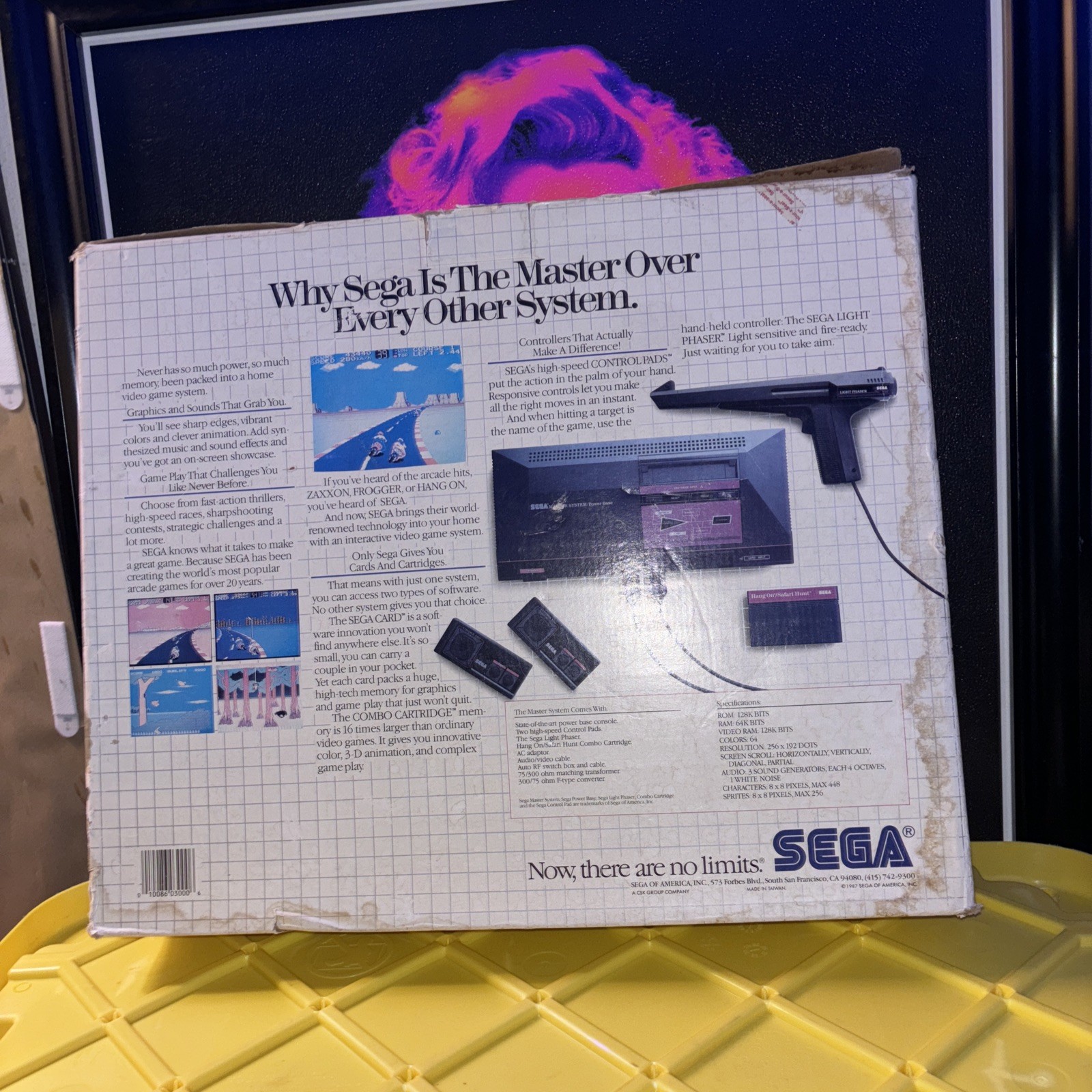 Sega Master System Power Base Console CIB MINTY w/ Light Phaser Model 1