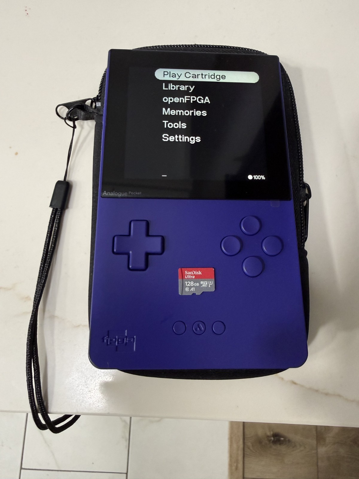 Analogue Pocket Grape Limited Edition w/ 128GB SD Card & Black Soft Case