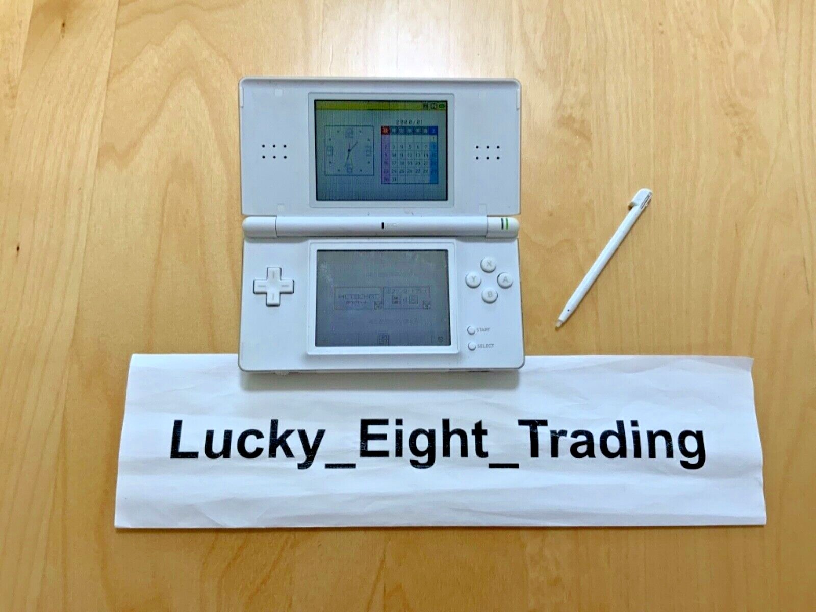 Nintendo DS Lite Crystal White Console Stylus [H]