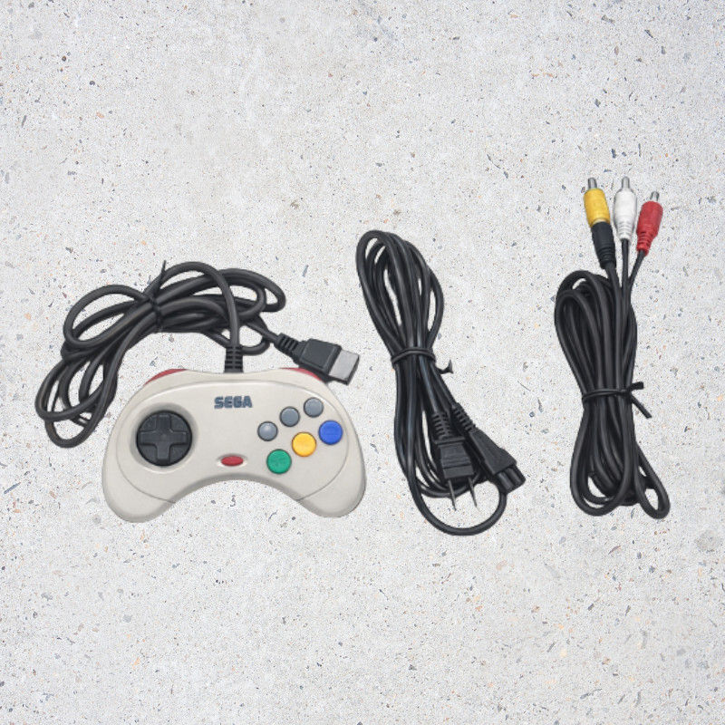 SEGA Saturn White HST-3220 – Tested & Working – Random Game Included