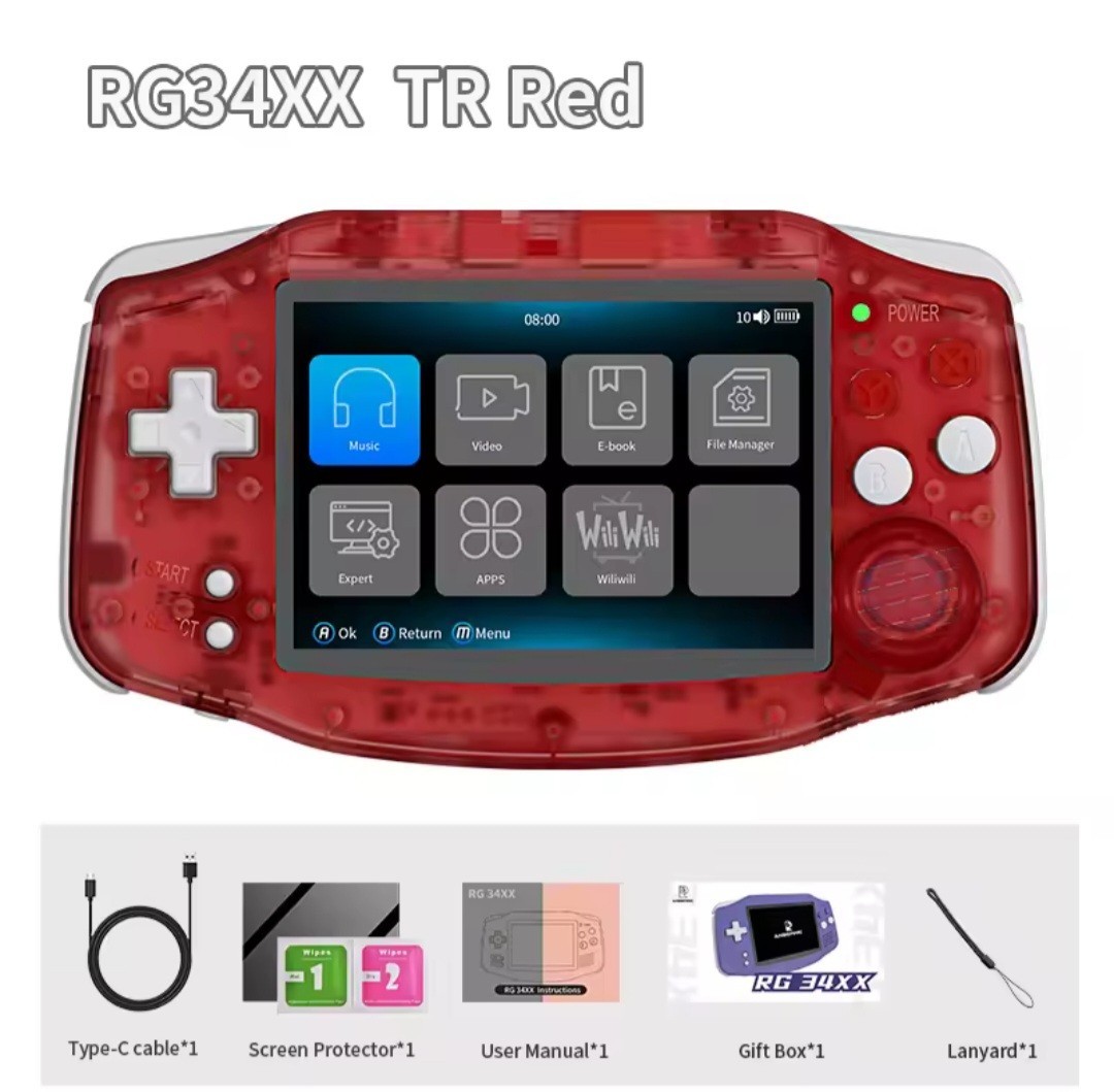 ANBERNIC RG34XX Handheld Game Console RG 34XX 64-bit Linux System 5000+ Games