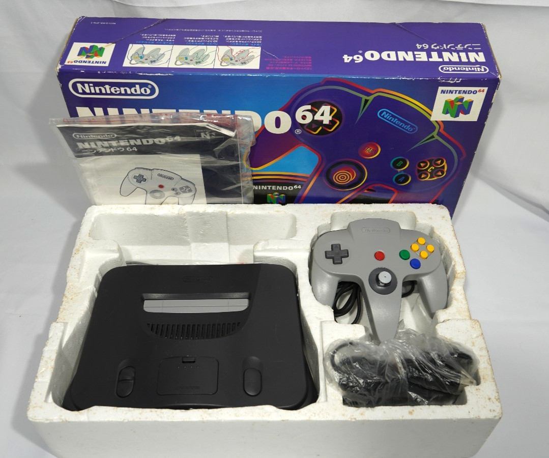 Nintendo 64 Console System Black NUS-001 Boxed NTSC-J Tested