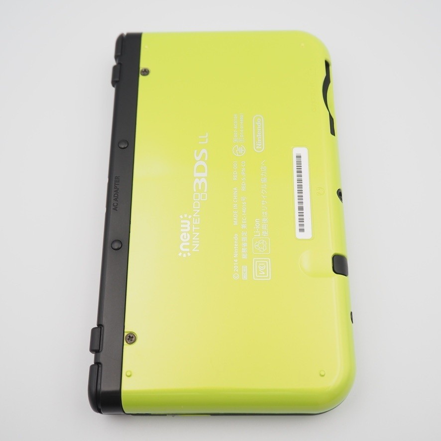 [EXC] New Nintendo 3DS XL LL lime Black Console Stylus Tested Japanese ver
