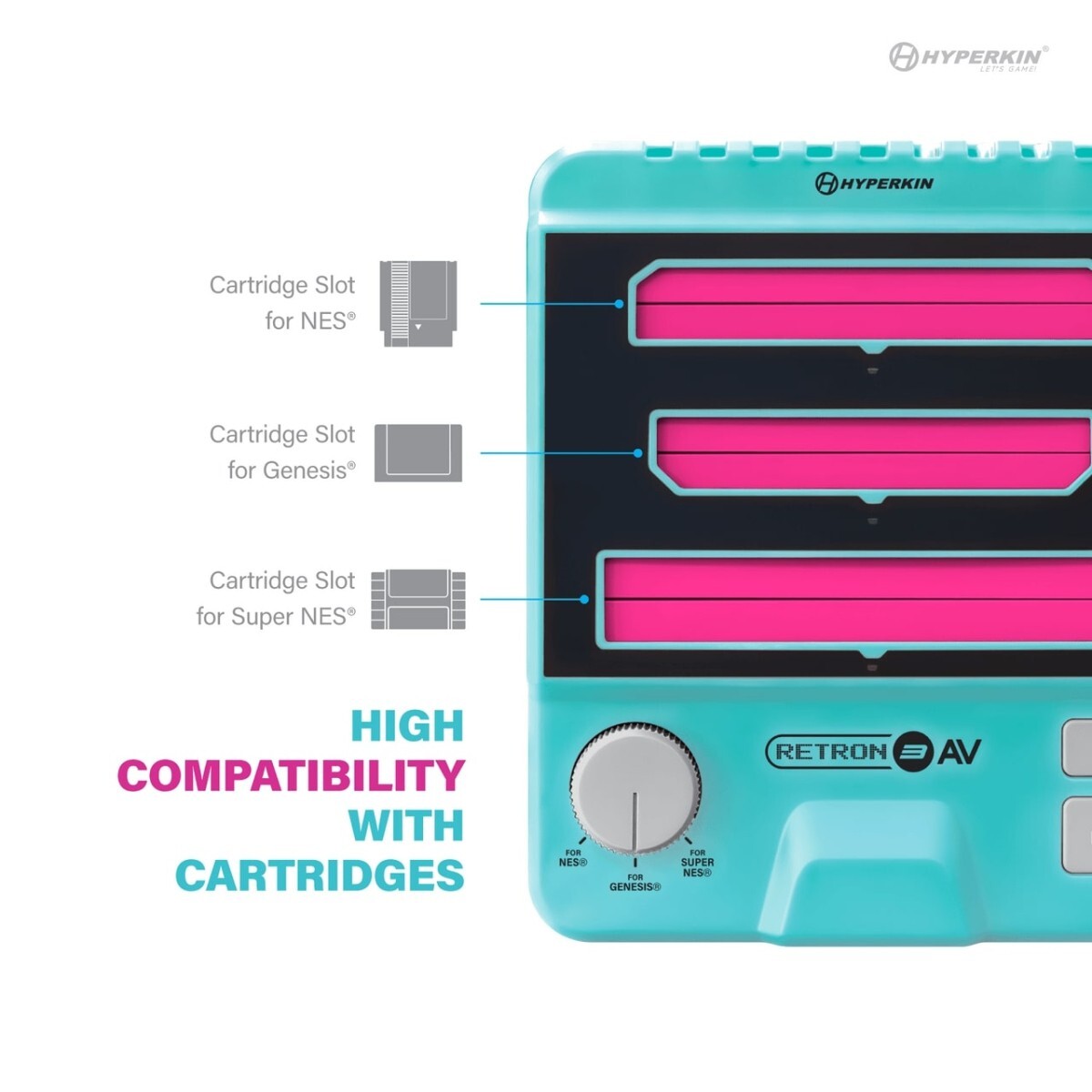 Hyperkin RetroN 3 AV Gaming System Console for Nintendo NES, SNES, Genesis Games