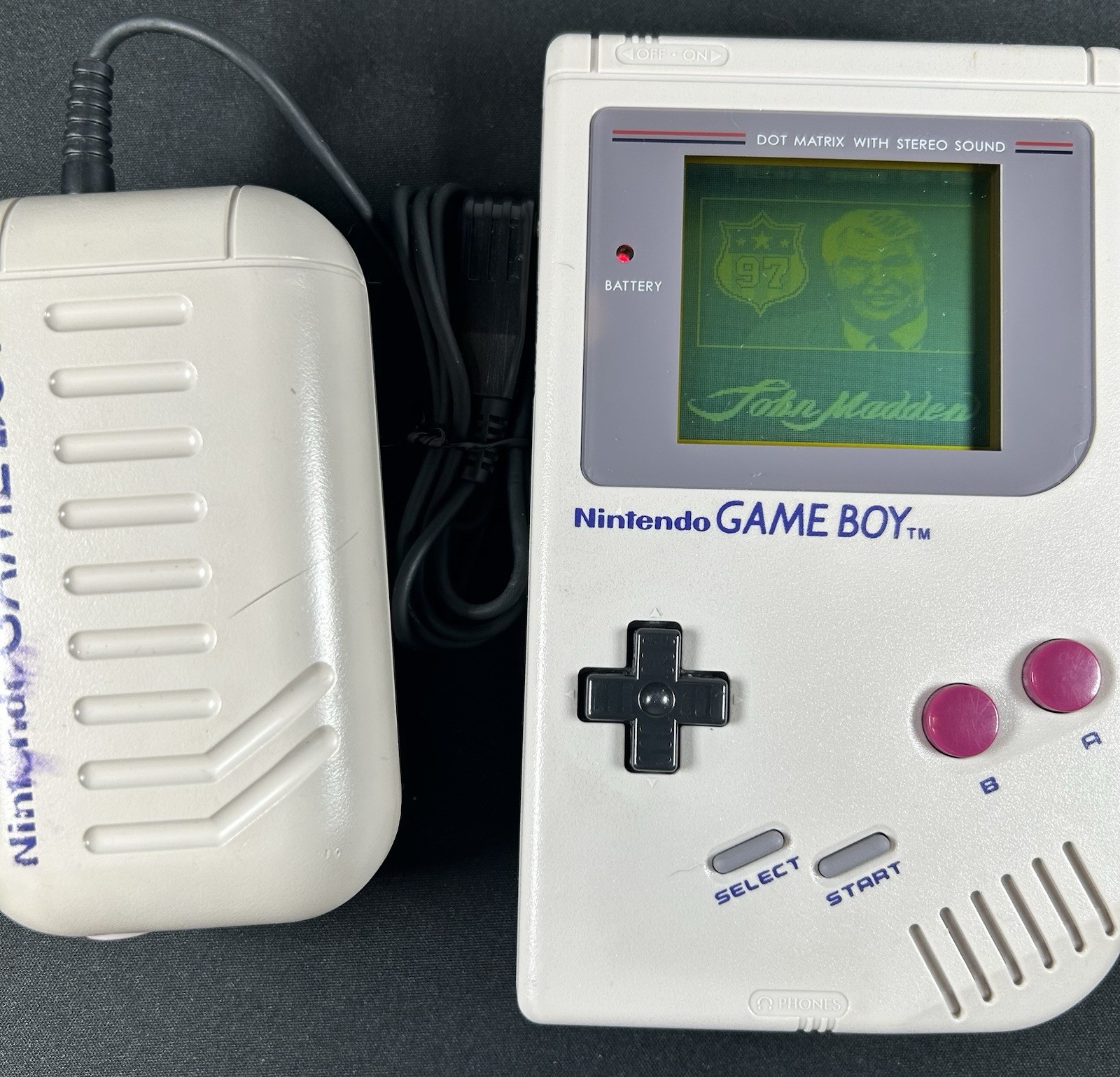 Nintendo Game Boy DMG-01 Gray Handheld Console – 2 Games, Power Pack, Light