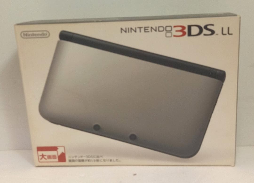 3DS/2DS/DS Working Item Nintendo 3Ds Ll Body Black Silver Box Manual Inclu Japan