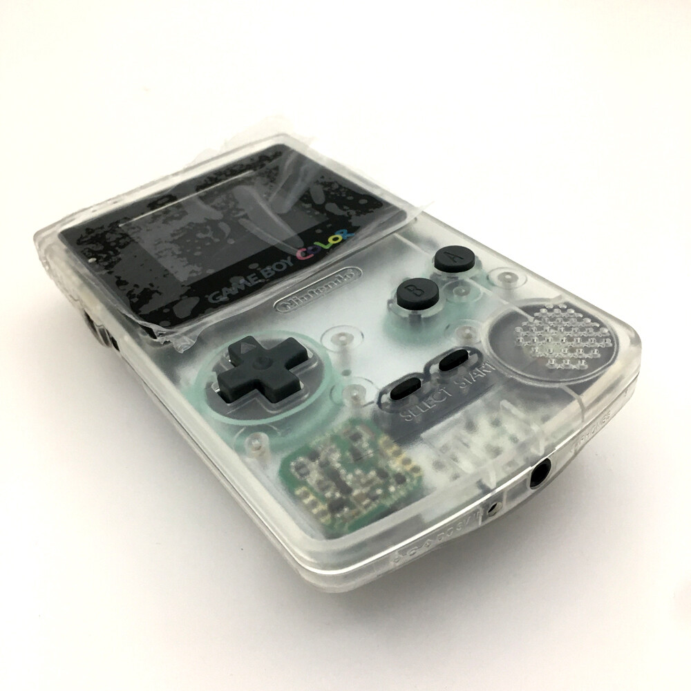 Clear White Retrofit Game Boy Color GBC Console w/ High Backlight LCD Screen