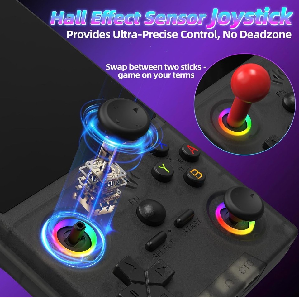 XF40V Retro Handheld Game Console with 2X Detachable Joysticks – 4.0 Inch IPS HD