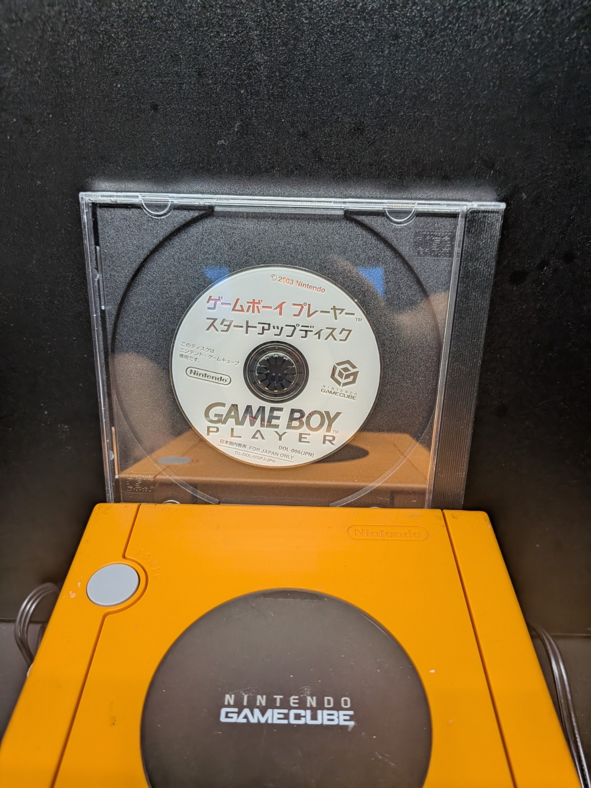 GameCube Orange Spice w/ Gameboy Player and Disc Dual Region NTSC U/J w/ Games