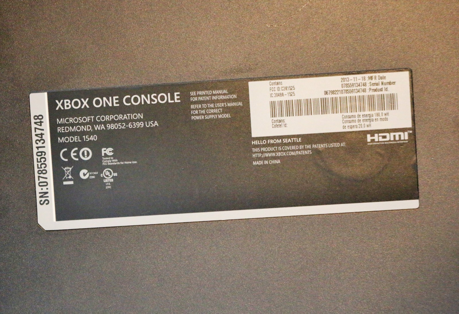 Microsoft Xbox One 1540 Console Bundle + Controller + 3 Games – Tested & Working