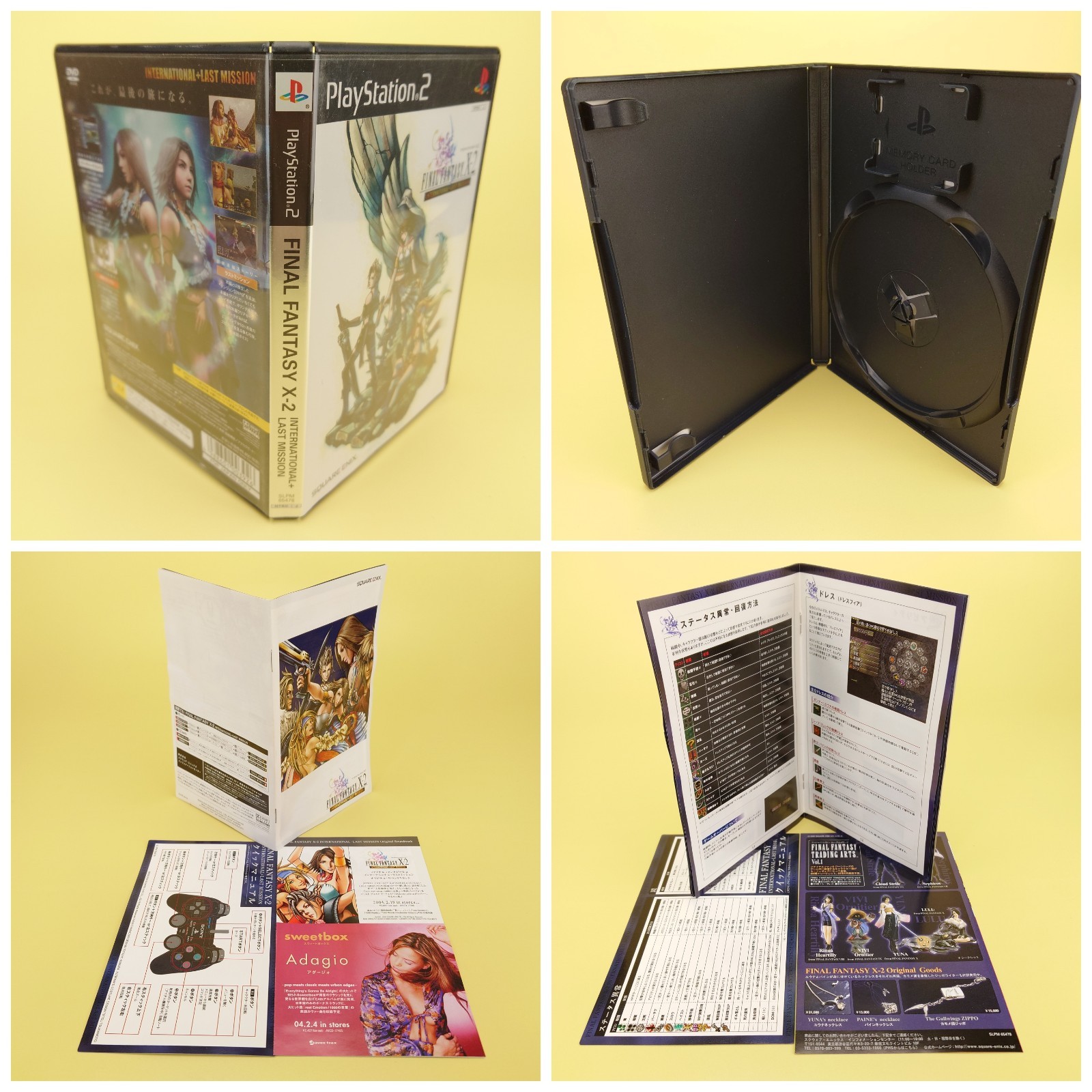 PS2 Ocean Blue Console Final Fantasy X X-II NTSC-J Japanese PlayStation 2