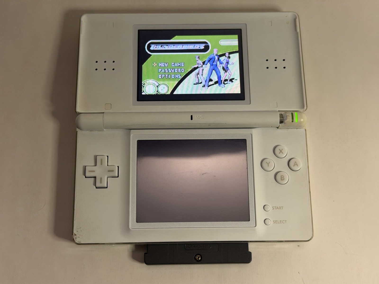 Nintendo DS Lite Crystal White Handheld Console w/ Charger Stylus 7 Games Works