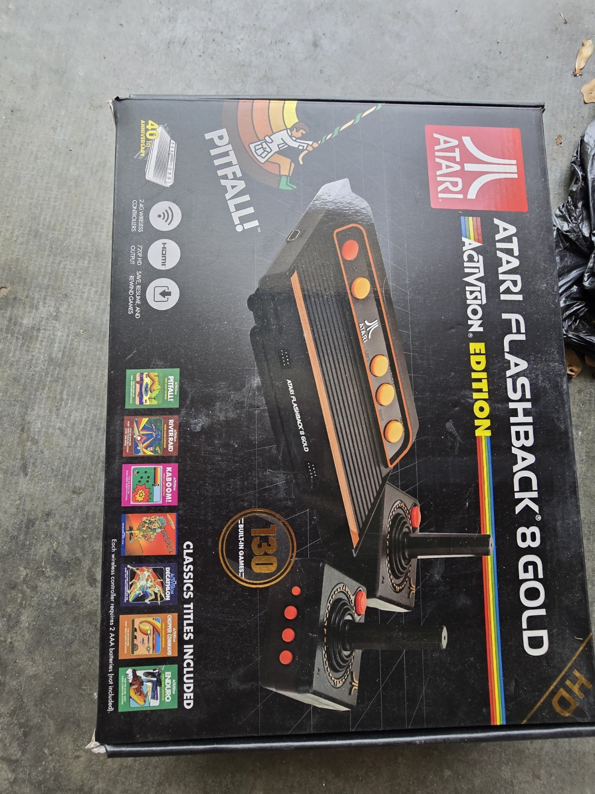 Atari Flashback 8 Gold Activision Edition Wireless HDMI Console Black Orange