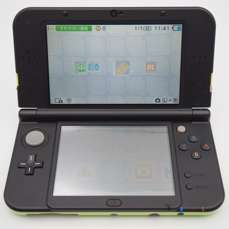 [EXC] New Nintendo 3DS XL LL lime Black Console Stylus Tested Japanese ver