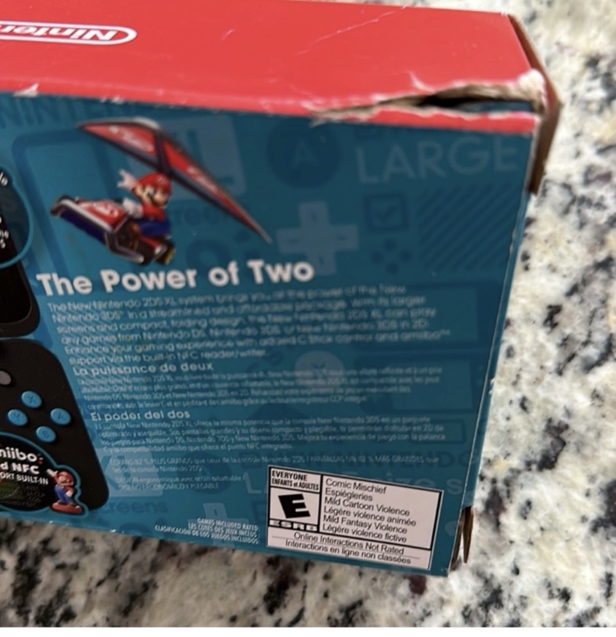Nintendo New 3DS XL Black Blue Wi-Fi Handheld Console with Headphone Jack